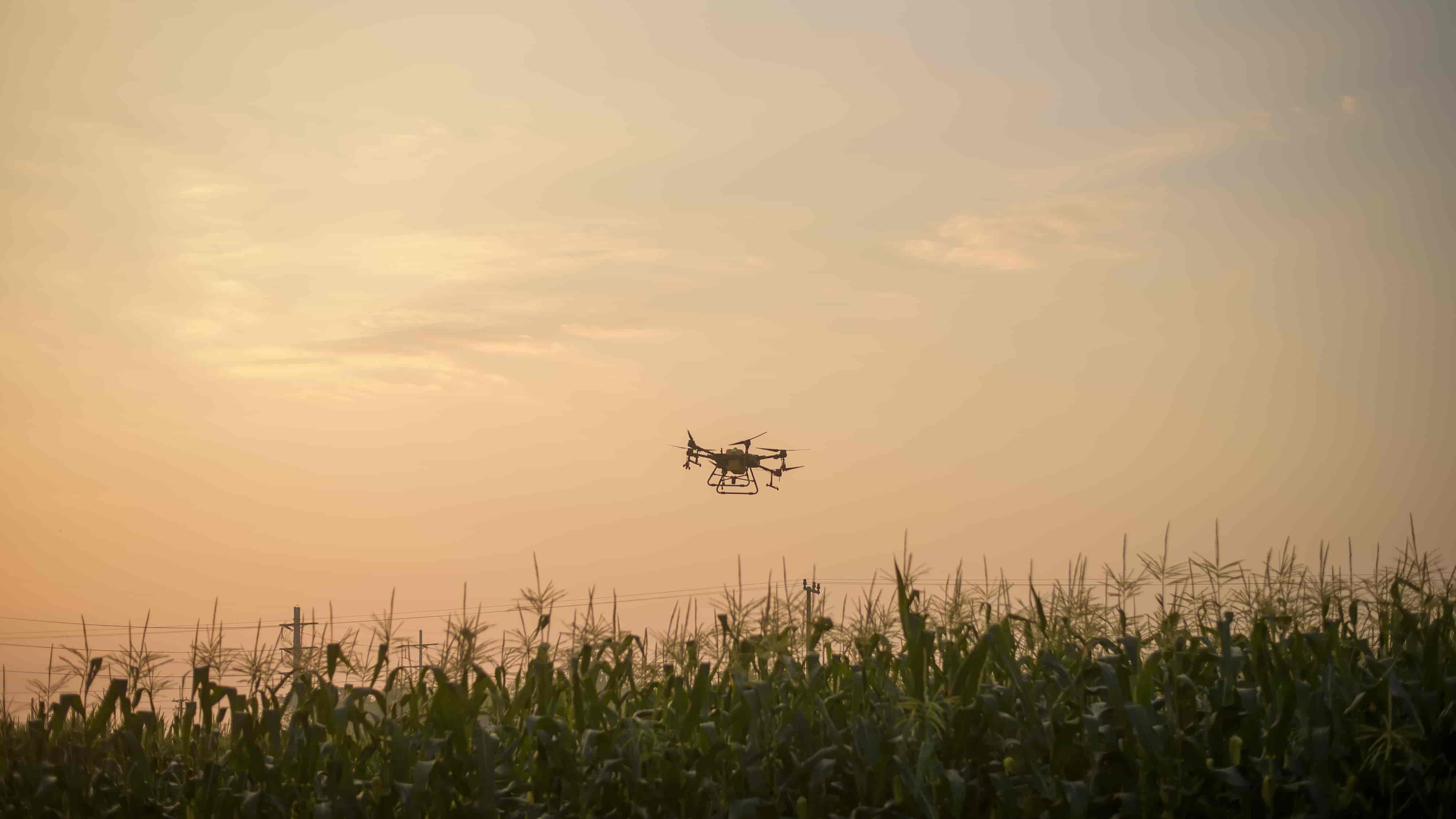 Precision agriculture drone in action